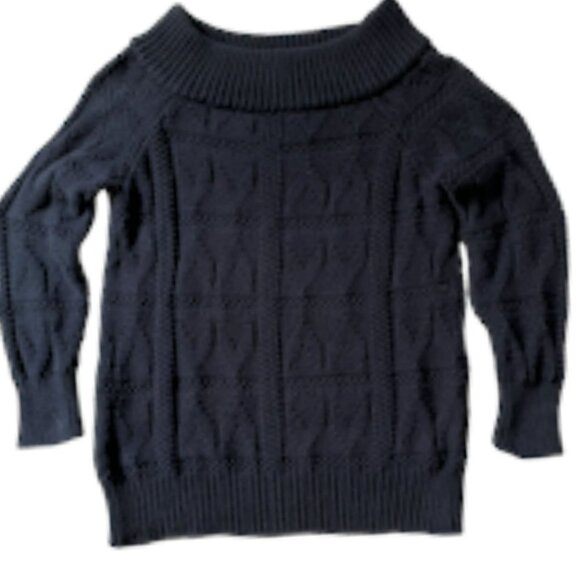 HATCH Maternity Heavyweight Knit Sweater Boatneck Navy Size 1 (2-4) or Small - Picture 4 of 8